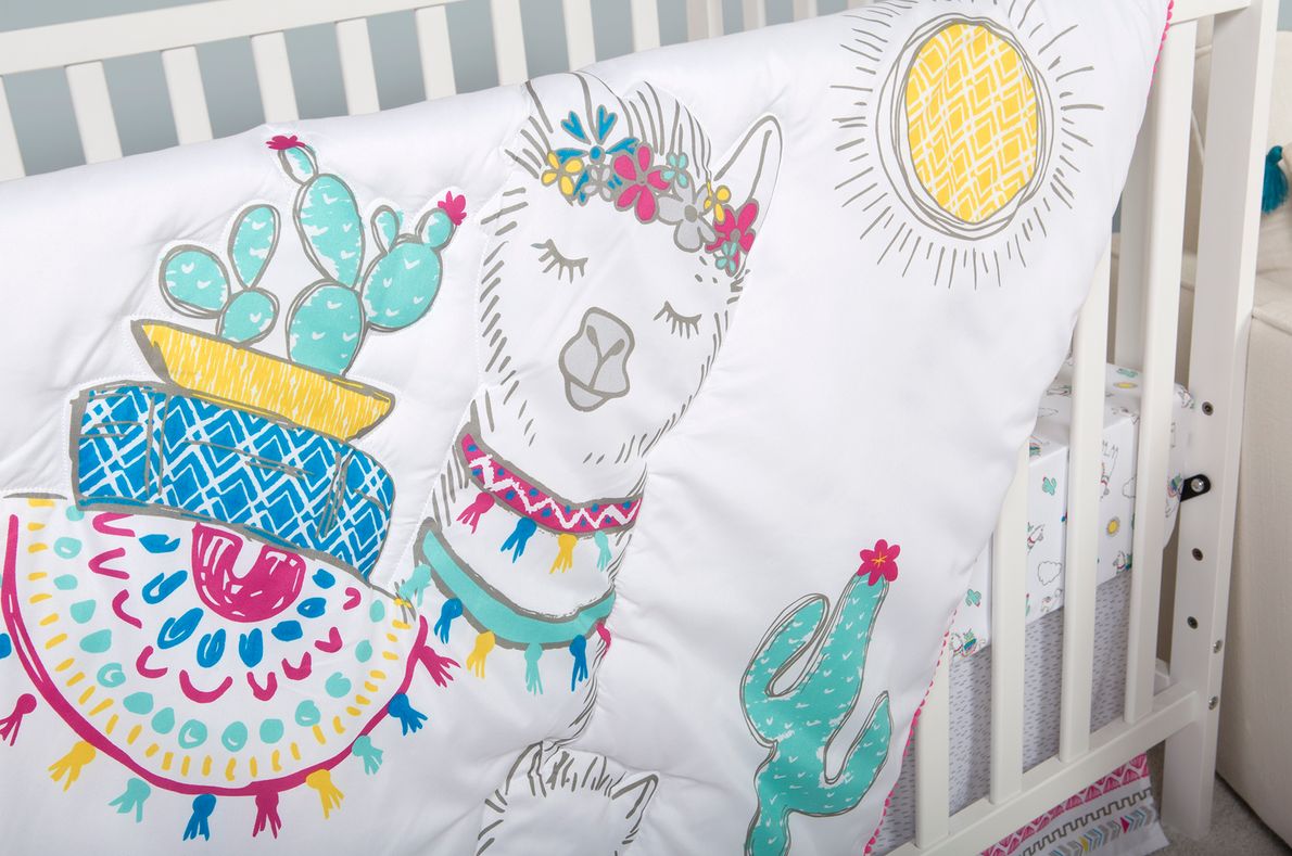 Llama crib bedding girl best sale