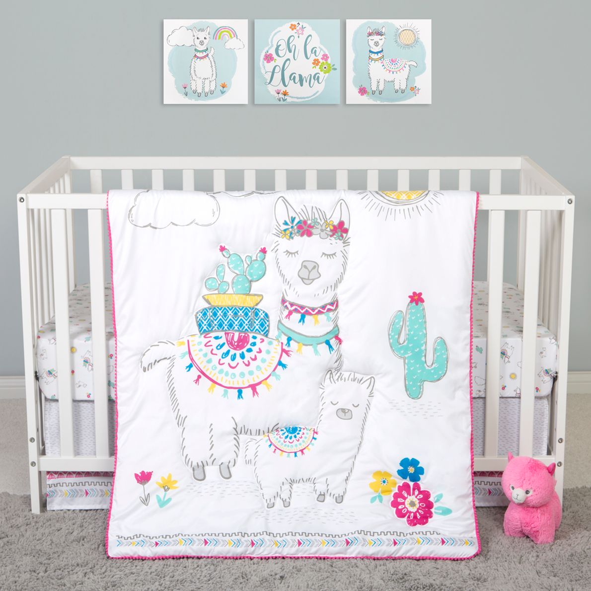 Llama and shop cactus baby bedding