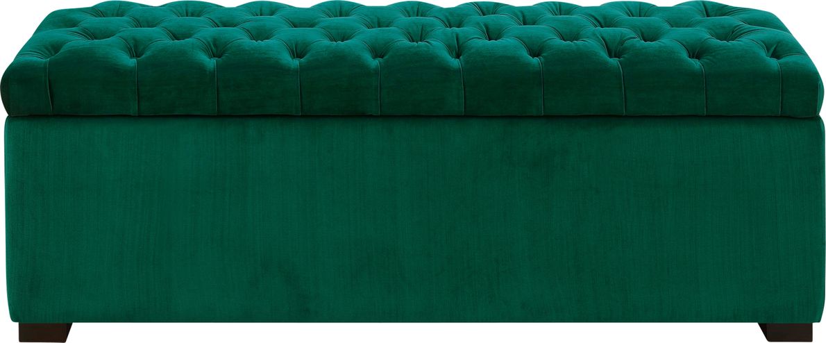 Emerald green storage deals bench