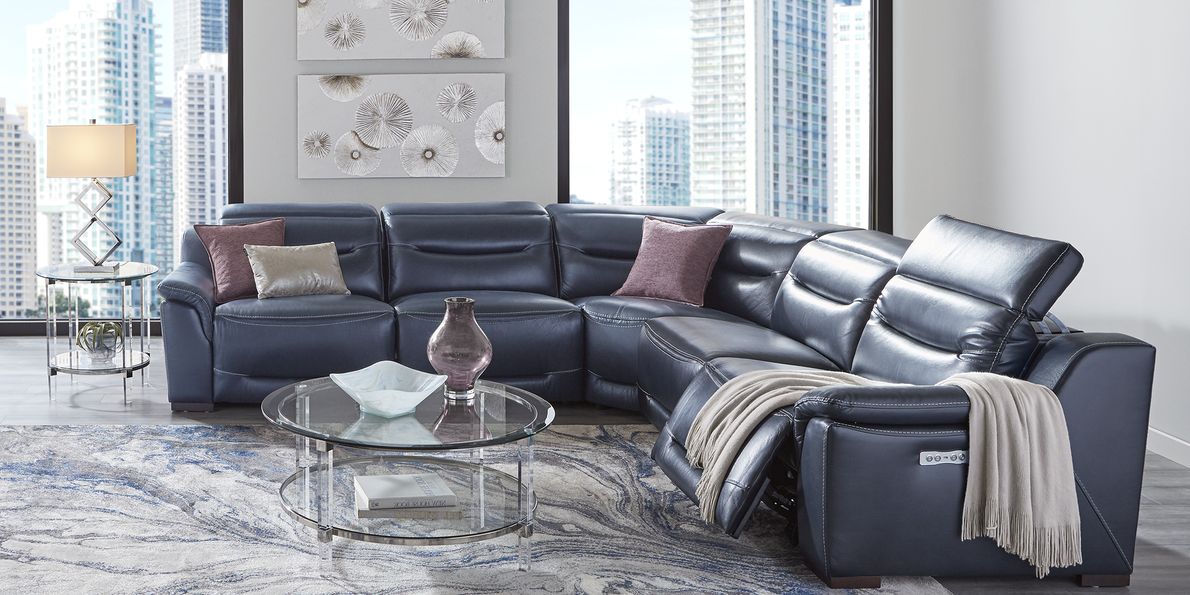 Navy 2025 reclining sectional