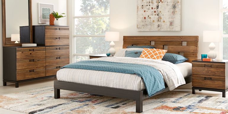 Gardenia Honey 5 Pc King Platform Bedroom