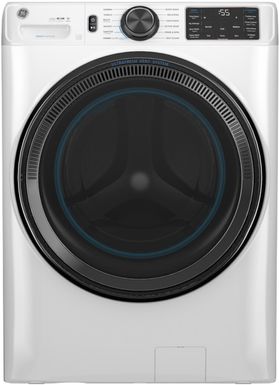 GE White 5.0 cu.ft. Smart Front Load Steam Washer