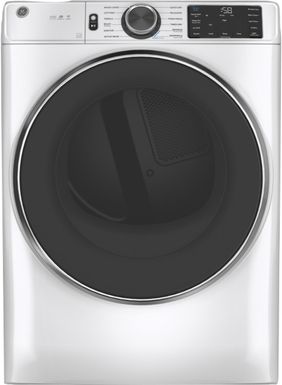 GE White 7.8 cu.ft. Smart Front Load Electric Dryer