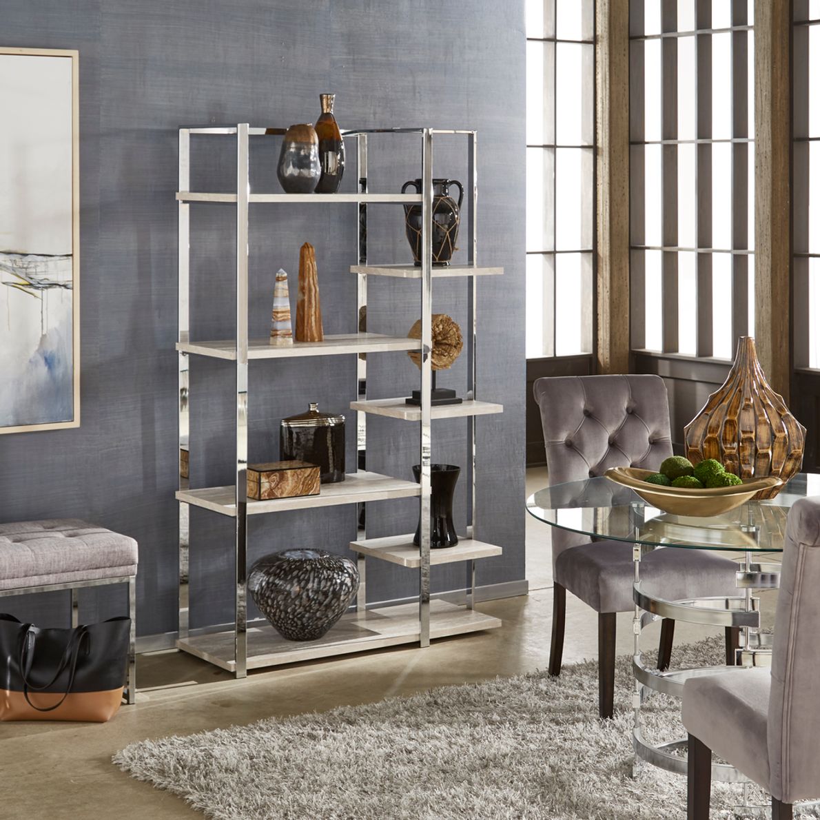 Chrome bookcase deals