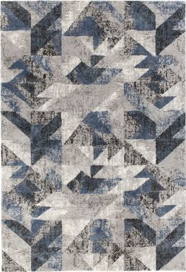 Gray Prism Blue 7'10 x 9'10 Rug