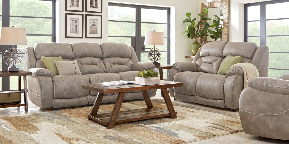 Griffin grey deals power reclining sofa