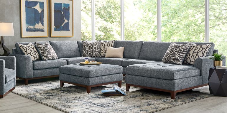Harmon Indigo 3 Pc Sectional
