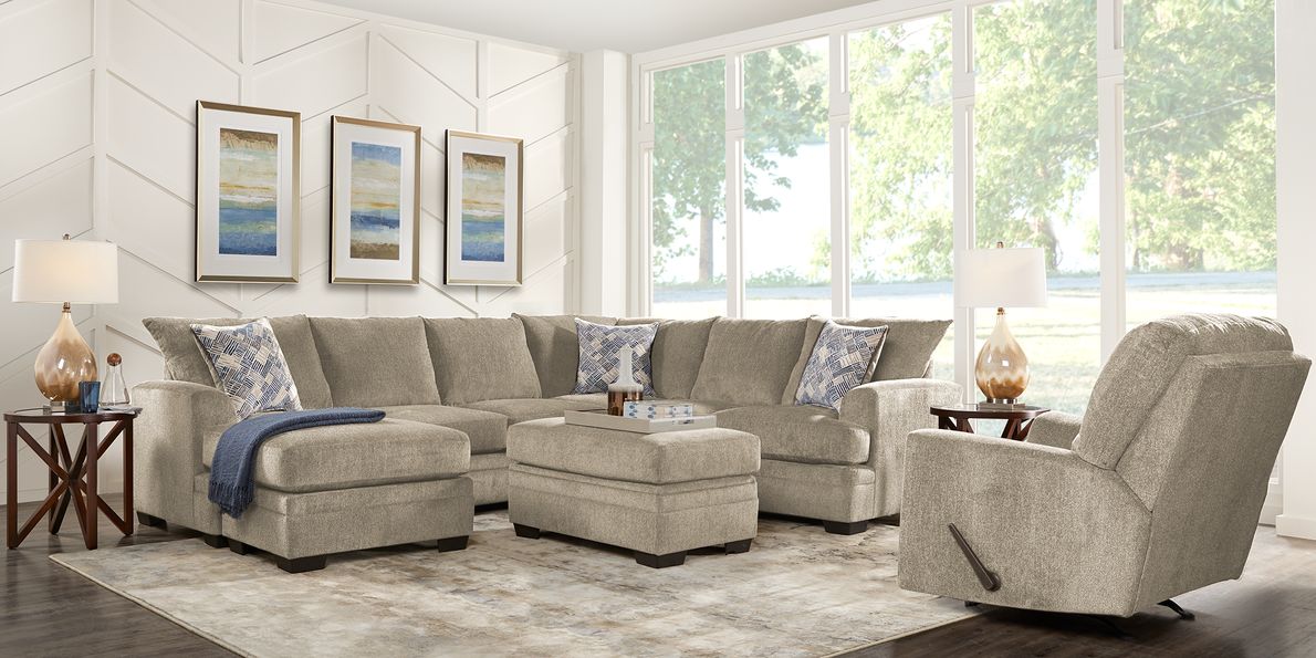 Copley court pewter 2 pc gel foam sleeper deals sectional