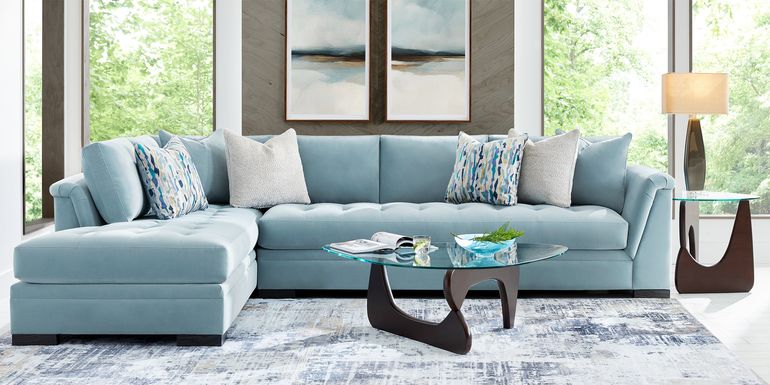 Harper Blue 2 Pc XL Sectional