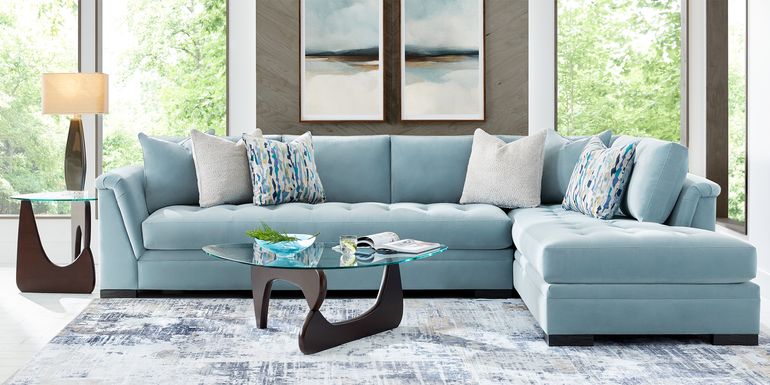 Harper Blue 2 Pc XL Sectional