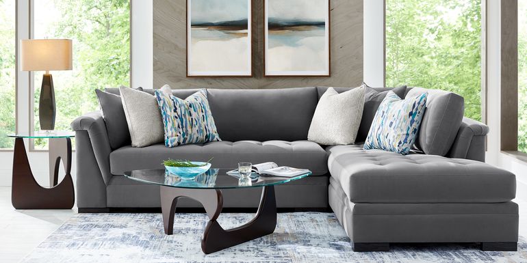 Harper Steel 2 Pc Sectional