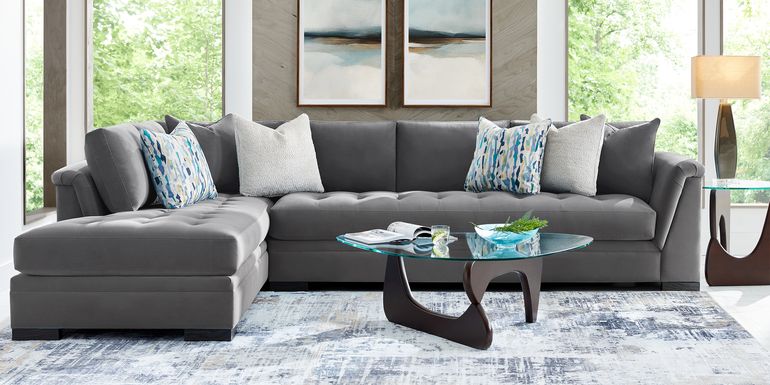 Harper Steel 2 Pc XL Sectional