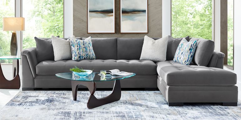 Harper Steel 2 Pc XL Sectional