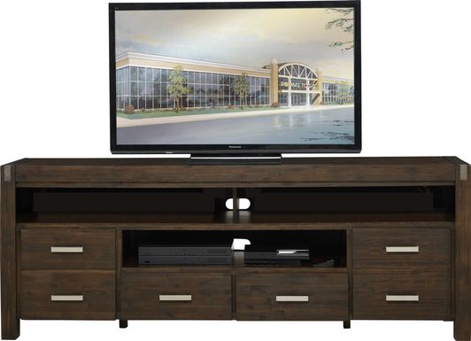 Hidden Springs II Espresso 84 in. Flat Screen Console