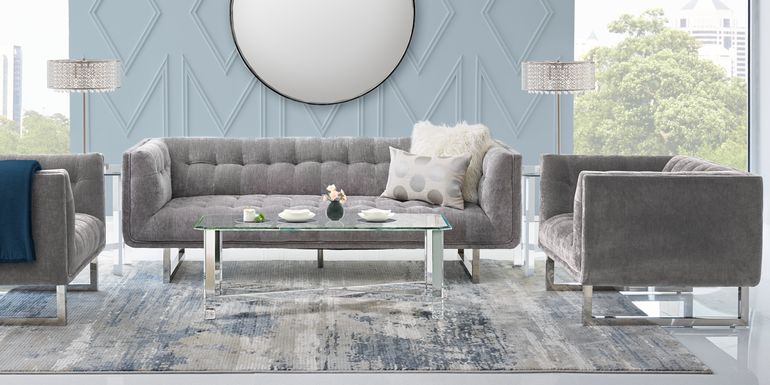 High Rise Gray 2 Pc Living Room