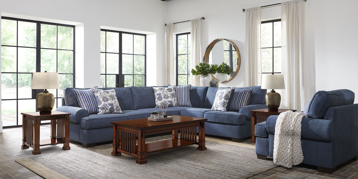 Highland lakes shop blue sofa