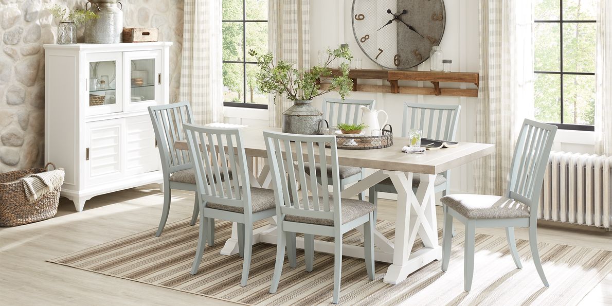 Rooms to go white deals dining room sets