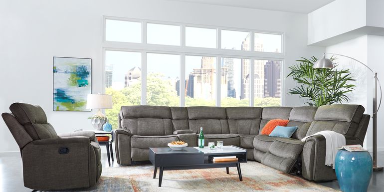 Hosford Dark Gray 6 Pc Power Reclining Sectional