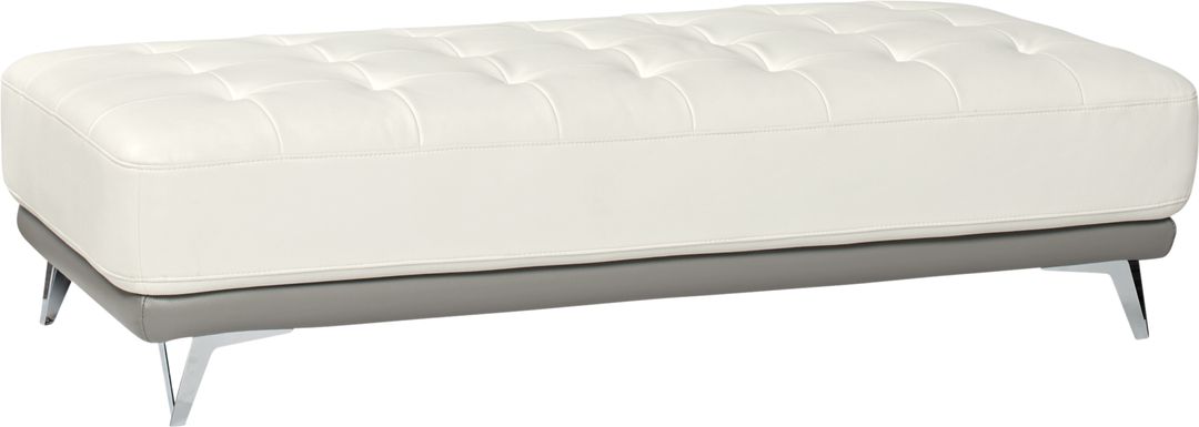 Hudson Heights White Cocktail Ottoman