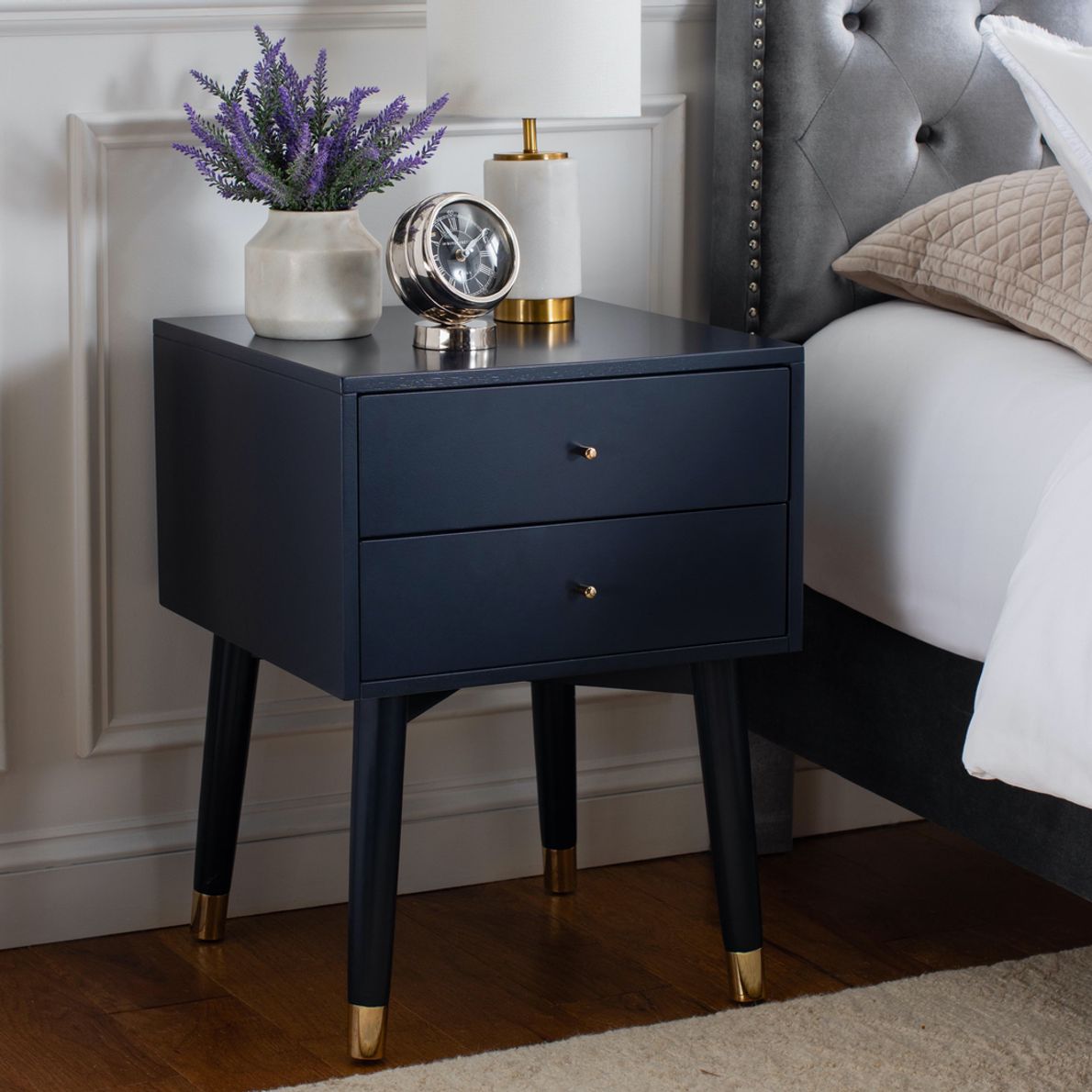 Nightstand navy on sale