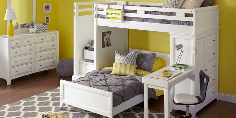 Girls Bunk Beds & Loft Beds with Desks, Slides & Storage