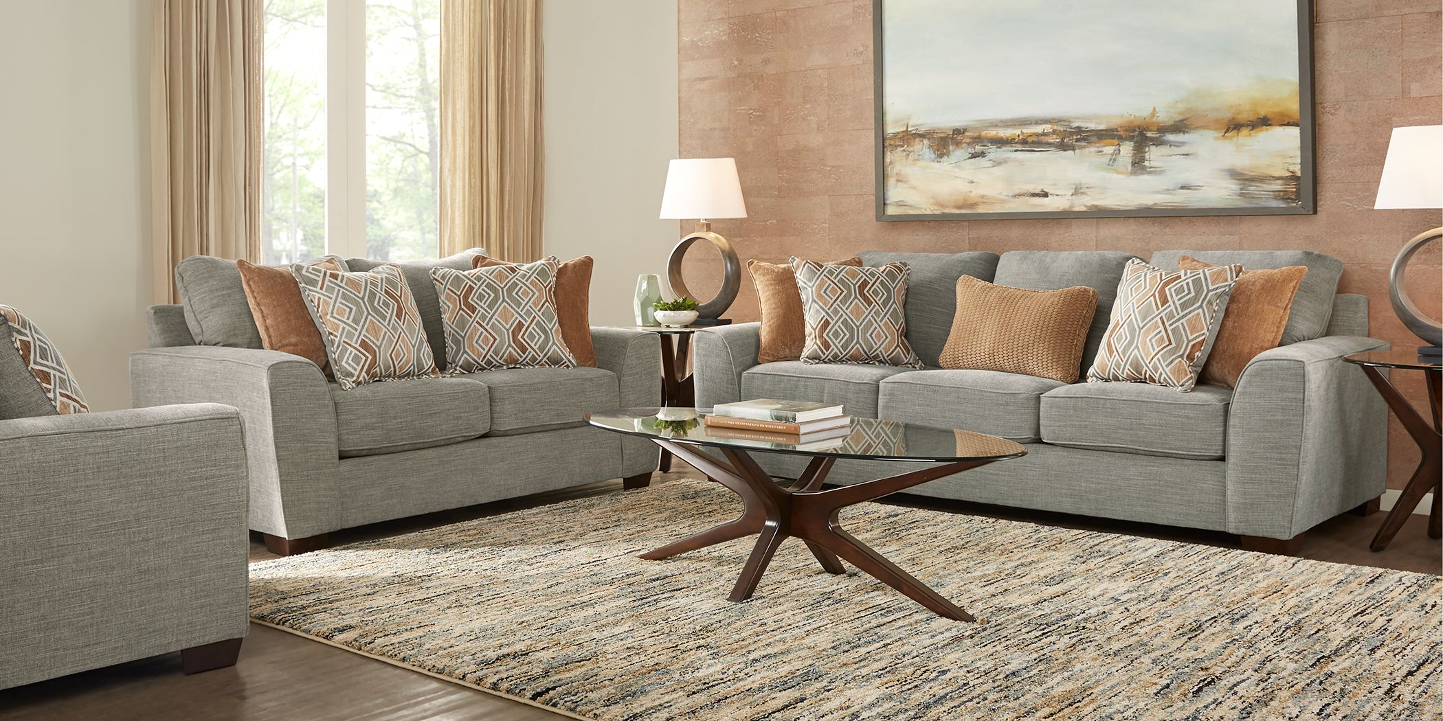 Ivyleigh Silver 2 Pc Living Room