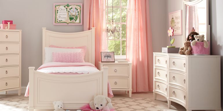 Kids Jaclyn Place Ivory Twin Panel Bedroom