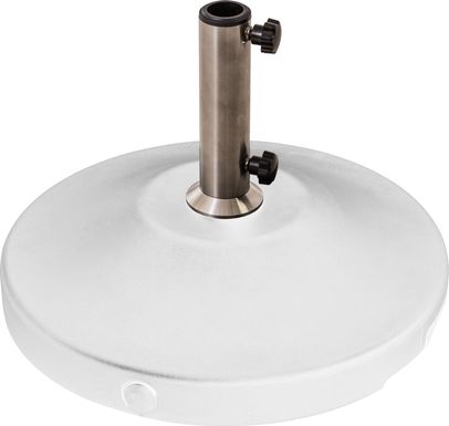 Jaida White 80 lb. Umbrella Base With Wheel