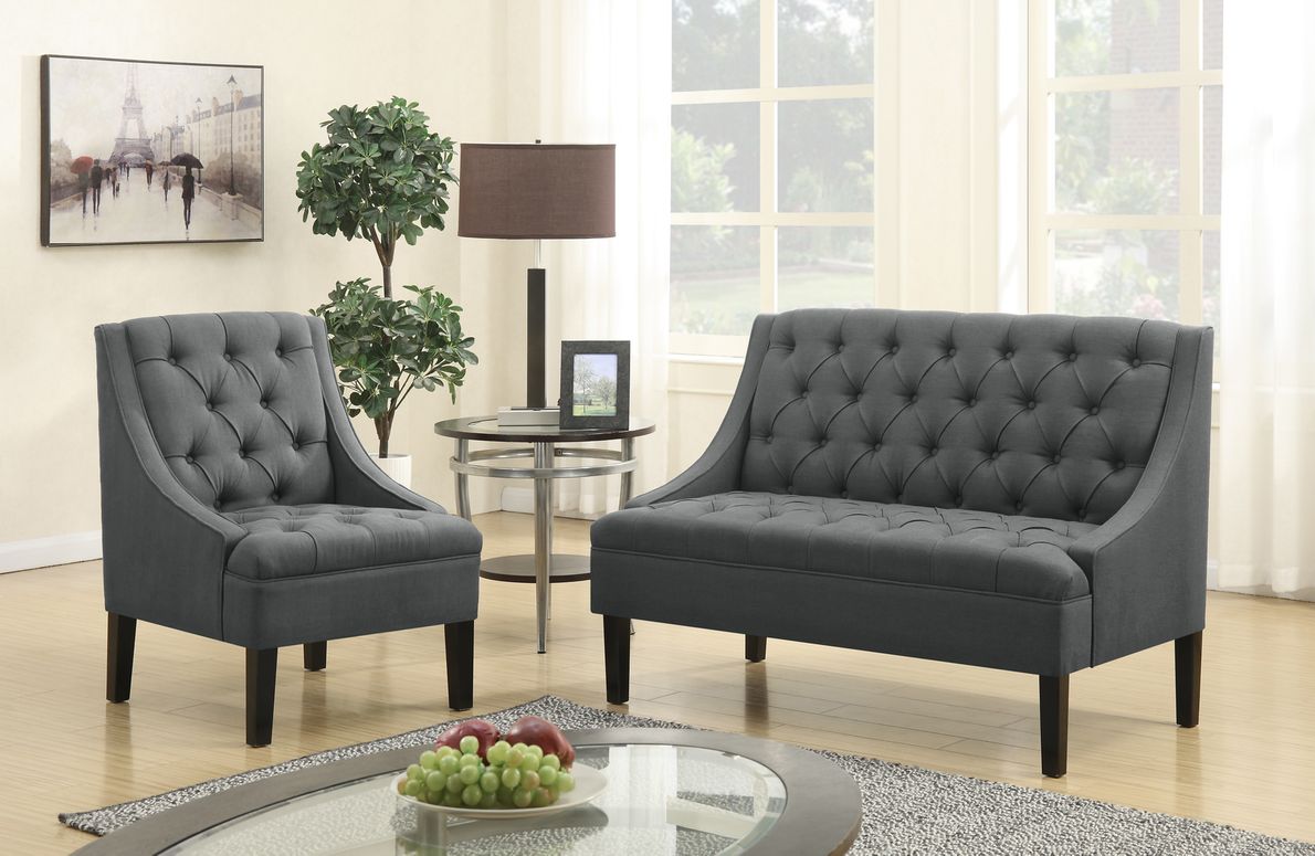 Gray settee store