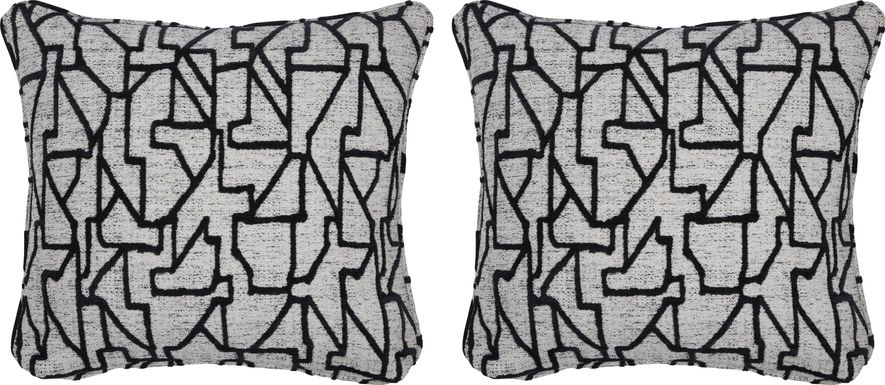 Jaxon Black Accent Pillow, Set of Two
