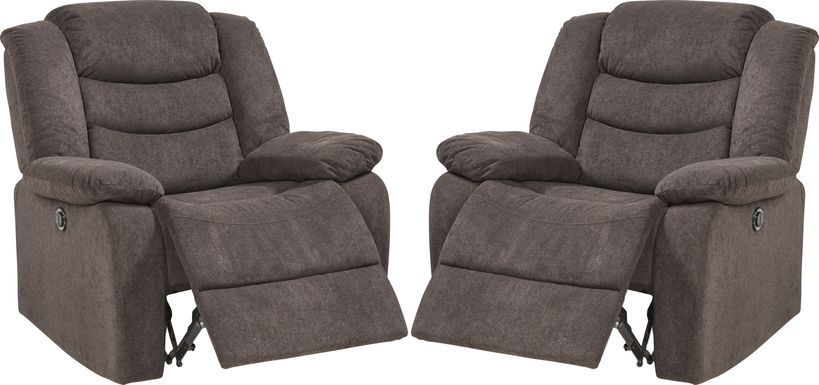 Jensen Beach Chocolate Power Recliners Set of 2