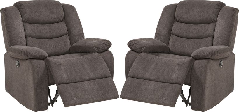 Jensen Beach Chocolate Power Recliners Set of 2