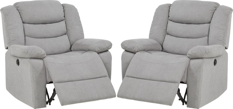 Jensen Beach Gray Power Recliners Set of 2