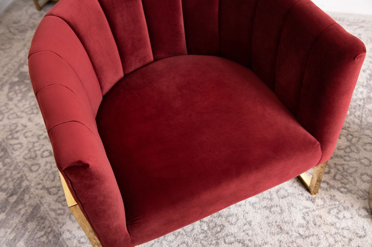 Accent chair online burgundy