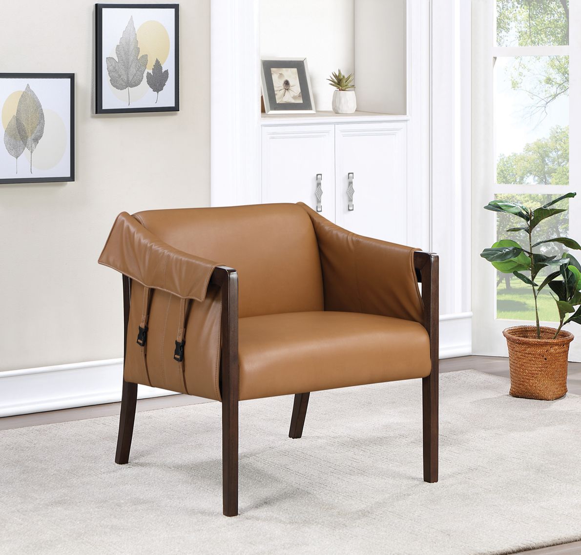 Camel deals accent chair