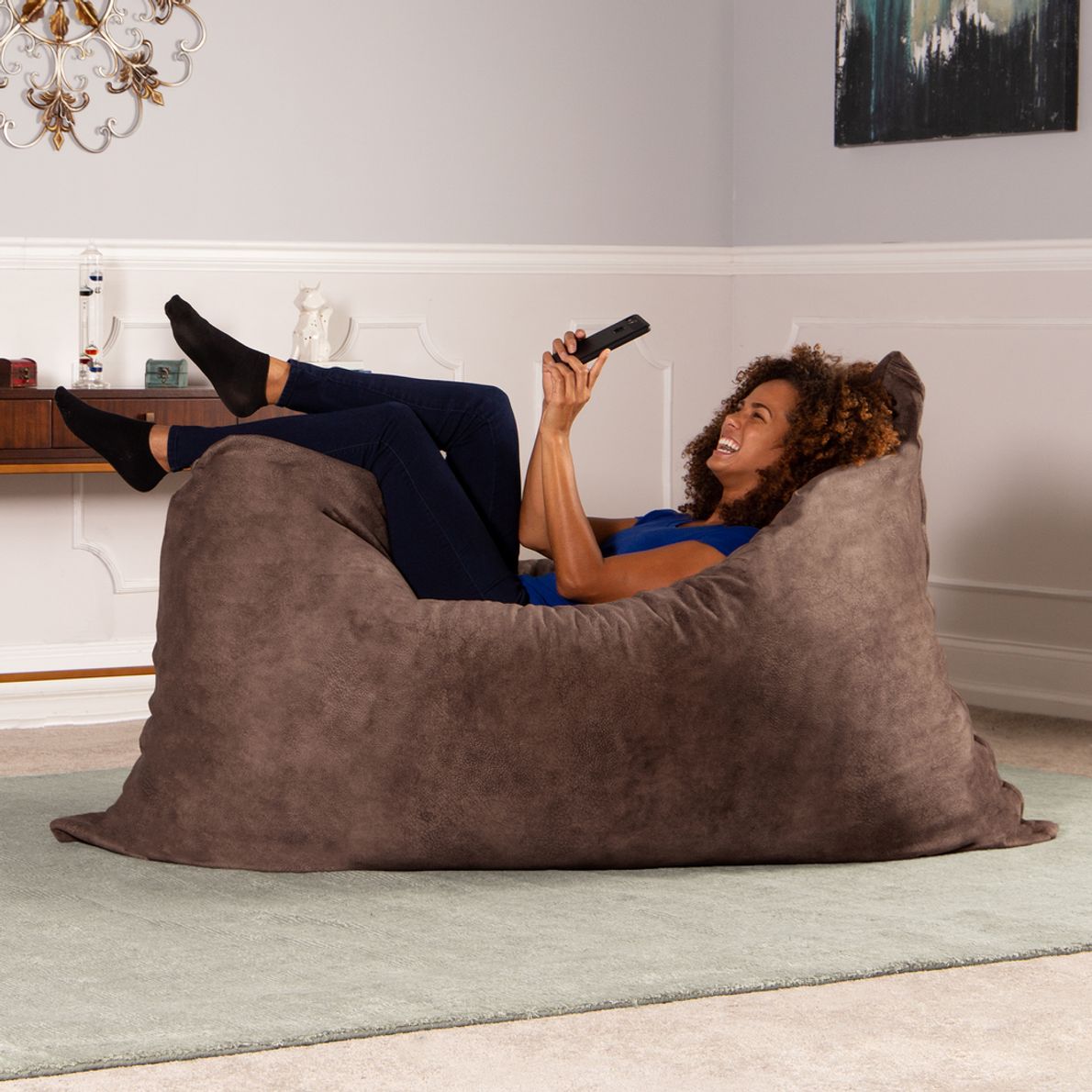 Huge bean outlet bag pillow