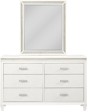 Kids Angelique White Dresser & Mirror