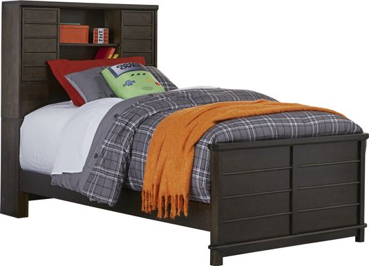 Kids Bay Street Charcoal 3 Pc Twin Bookcase Bed