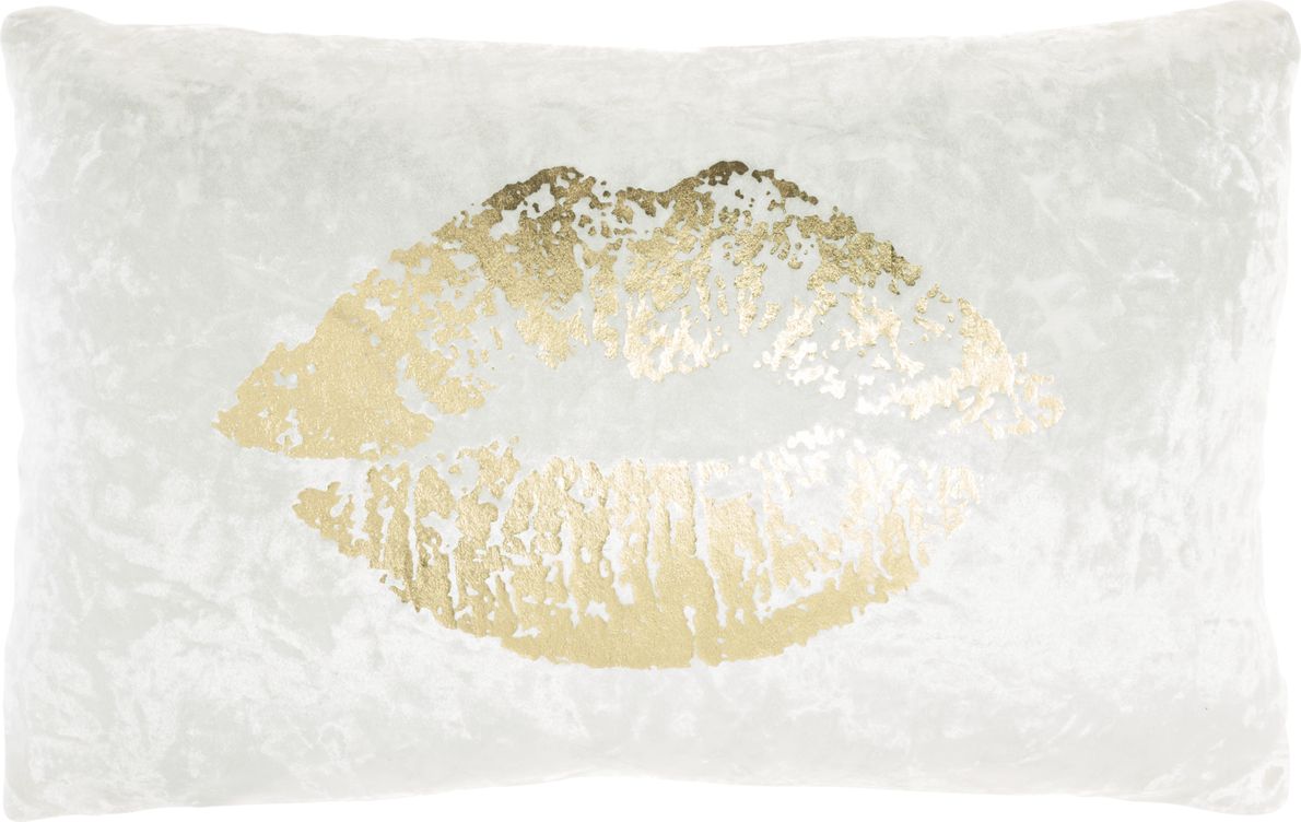 Kids Besos Bay Gold Throw Pillow