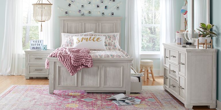 Kids Canyon Lake Ash Gray Full Panel Bedroom