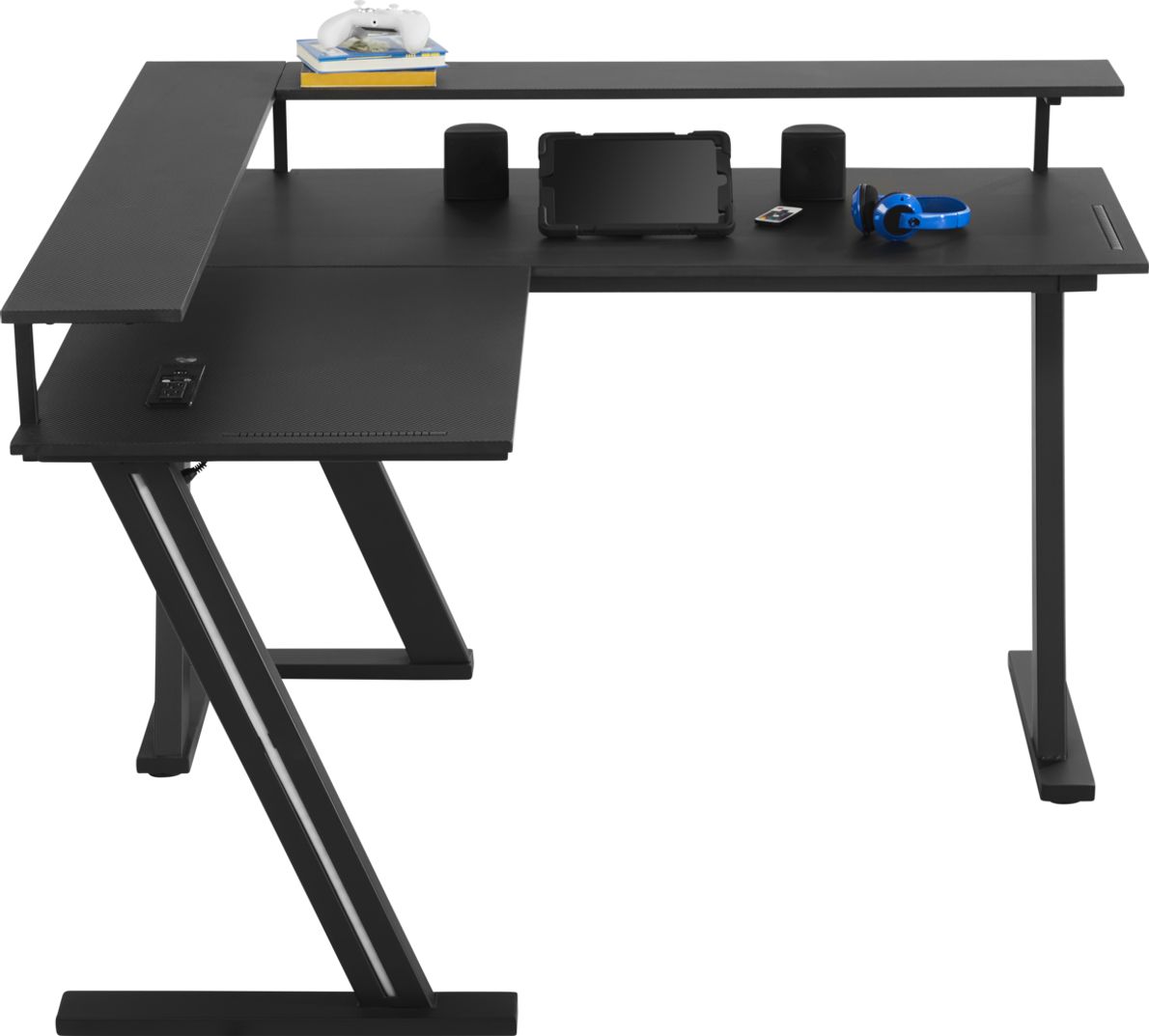Kids Lynox Black Black,Colors Gaming Desk - Rooms To Go