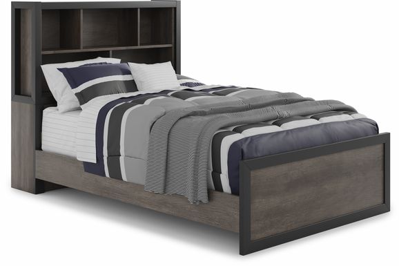 Kids Colefax Avenue Dark Gray Full Bookcase Bed