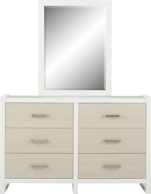 Kids Colefax Avenue White Dresser & Mirror Set