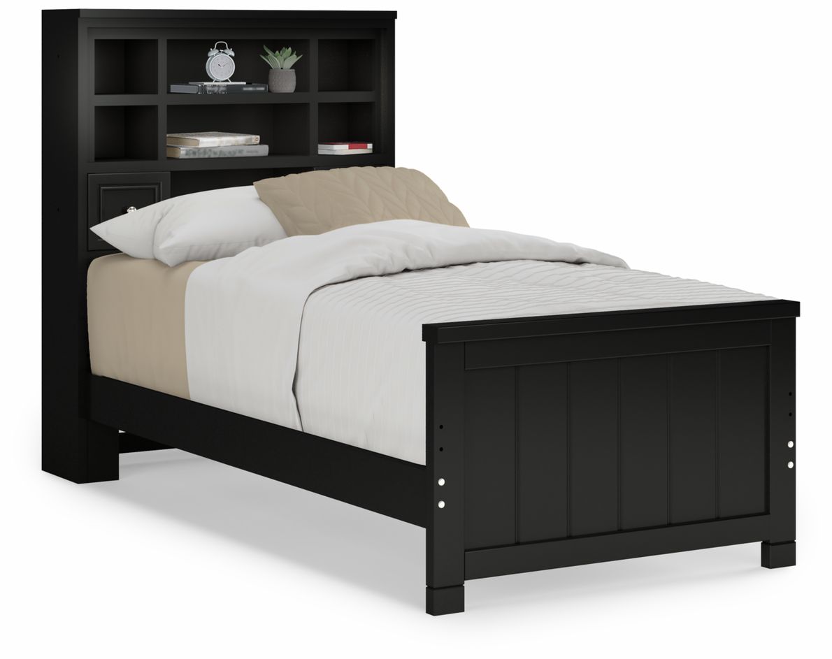 Black top bookcase bed