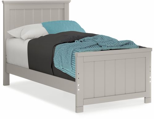 Kids Cottage Colors Gray 3 Pc Twin Panel Bed