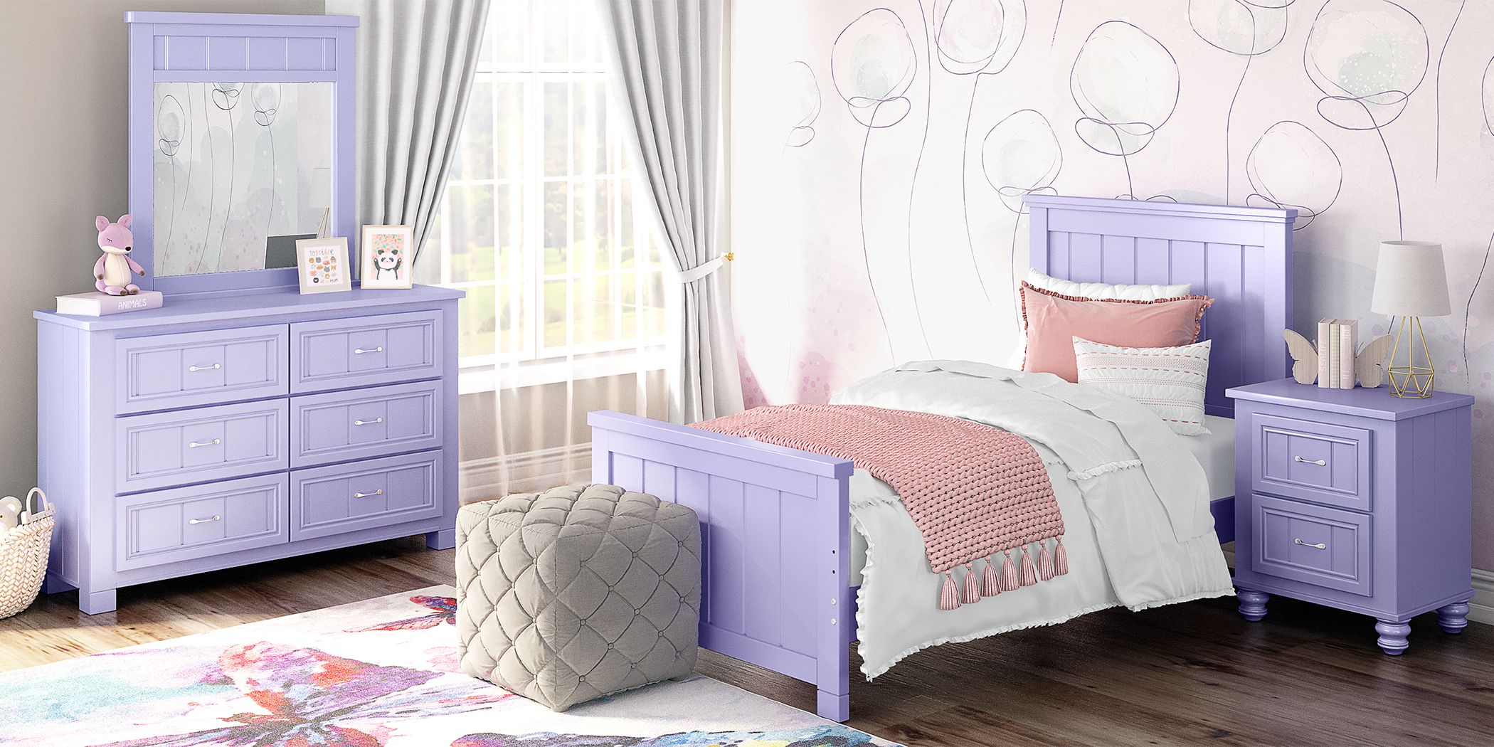 Kids outlet purple bedroom