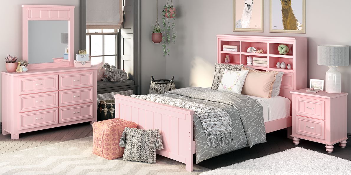Kids pink bedroom set new arrivals