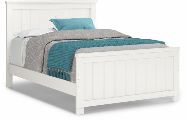 Kids Cottage Colors White Full Panel Bed