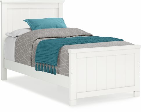 Kids Cottage Colors White 3 Pc Twin Panel Bed