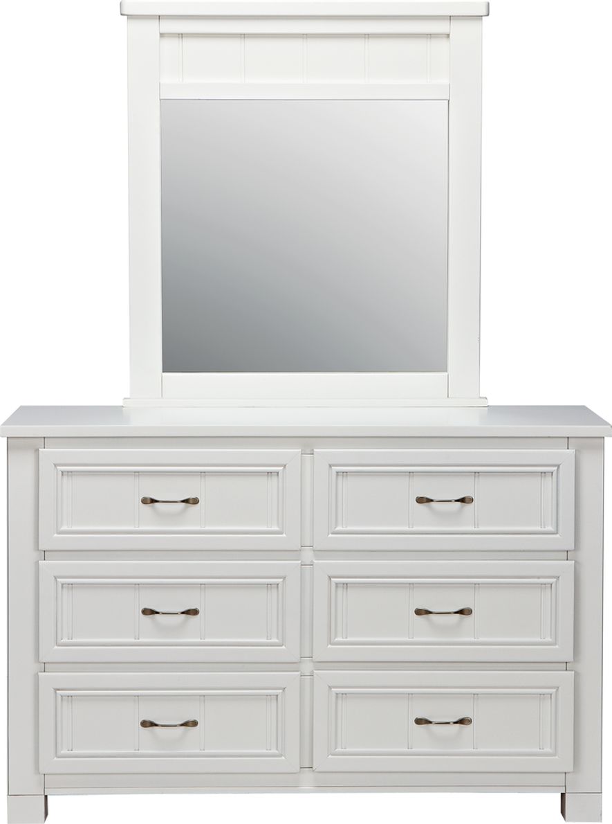 Kids white dresser with mirror sales